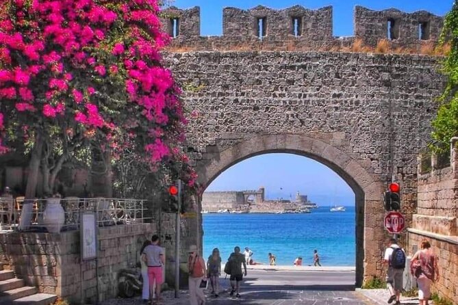 1 Day Rhodes Island Tour including Lindos and Medieval City - Entering Rhodes by the Colossus Harbor and Windmills