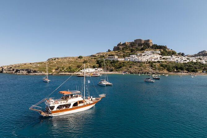 Bay to Bay Cruise in Lindos - Calypso Lazy Day Boat: a laid-back cruise, not a chaotic one