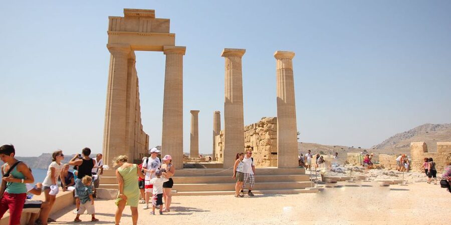 Best of Rhodes and Lindos Private Tour - Small Group - Mandraki Harbour photo stop and the Colossus location