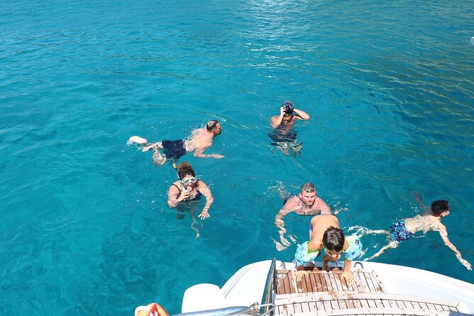 Catamaran Cruises Rhodes - 6 Hours Day Cruise ALL INCLUSIVE - The swim-stop plan: Anthony Quinn Bay, Afandou Beach, Kallithea Springs