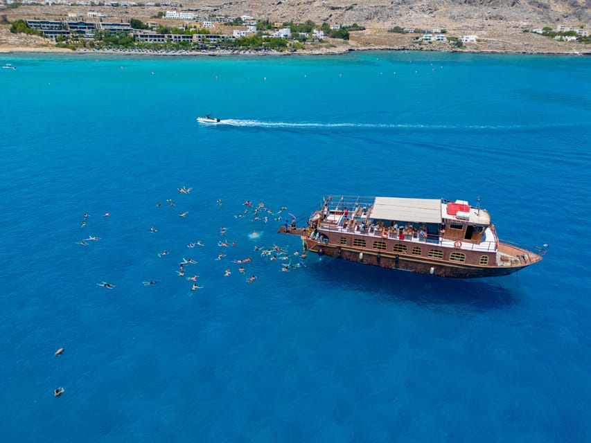 Faliraki : Transfer & Cruise to Lindos with 3 Swimming Stops - 9:00 cruise: the ride from Kolympia to Lindos