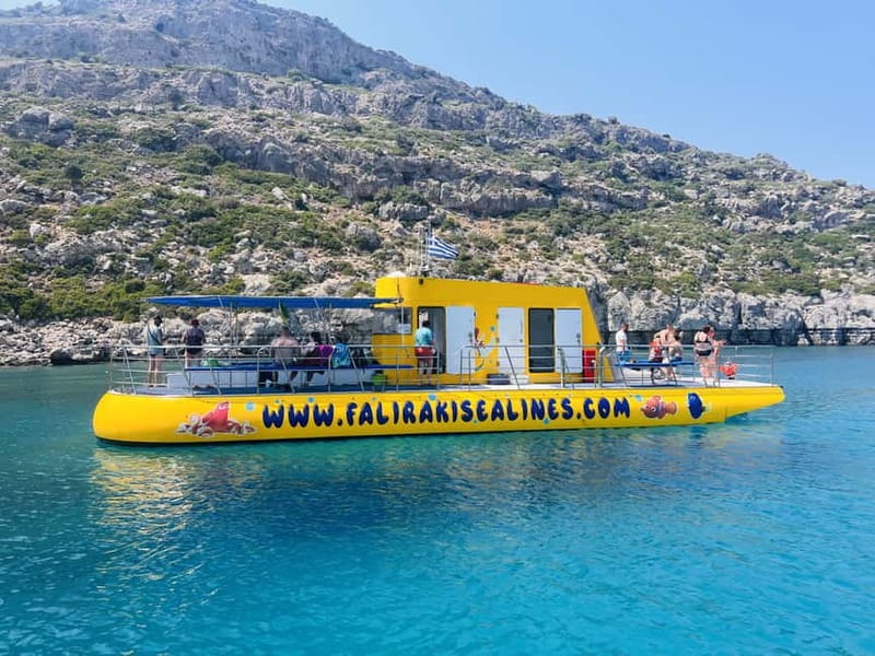 Faliraki: Yellow Sub Cruise to Anthony Quinn Bay & the Caves - Traganou Caves Stop: Swimming in the Rock Formations