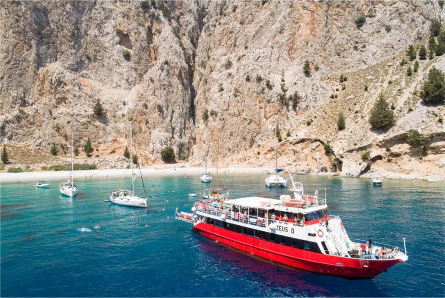 From Rhodes: Cruise to Symi Island and Saint George's Bay - St George Bay Swim Stop: Clear Water, Short Time, and Getting Back On Board
