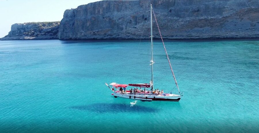 Lindos: Full-Day Private Sailing Cruise - Your Day Starts at Pallas Beach Taverna (Close Enough to Breeze In)