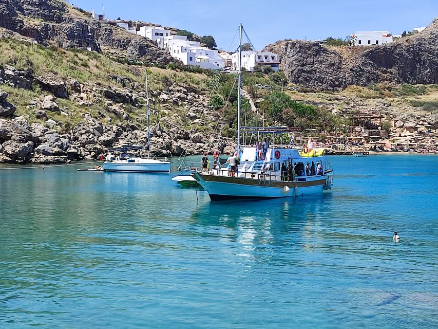 Lindos: Rhodes South-East Coast Cruise with Swim Stops - The Calypso Boat: Seating, Shade, and That Low-Stress Atmosphere