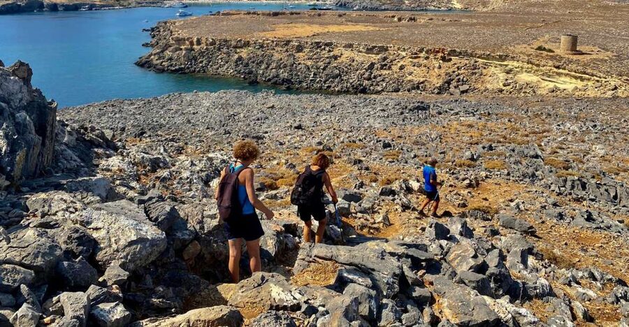 Lindos: Small Group Hiking Adventure - The route in plain English: the 14 km circular loop from Vlycha Bay