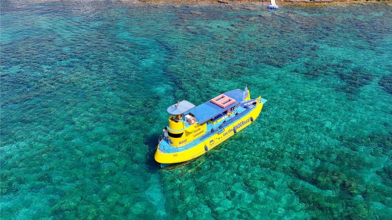 Lindos: Submarine Cruise with Swimming Stop at Navarone Bay - Underwater Chamber and Feeding Fish on the Reef