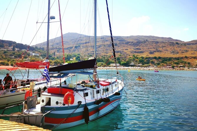 Private Full/Half-Day Boat Trip in Greece with Food and Drinks - The Lindos Acropolis panorama from sea level: why it matters