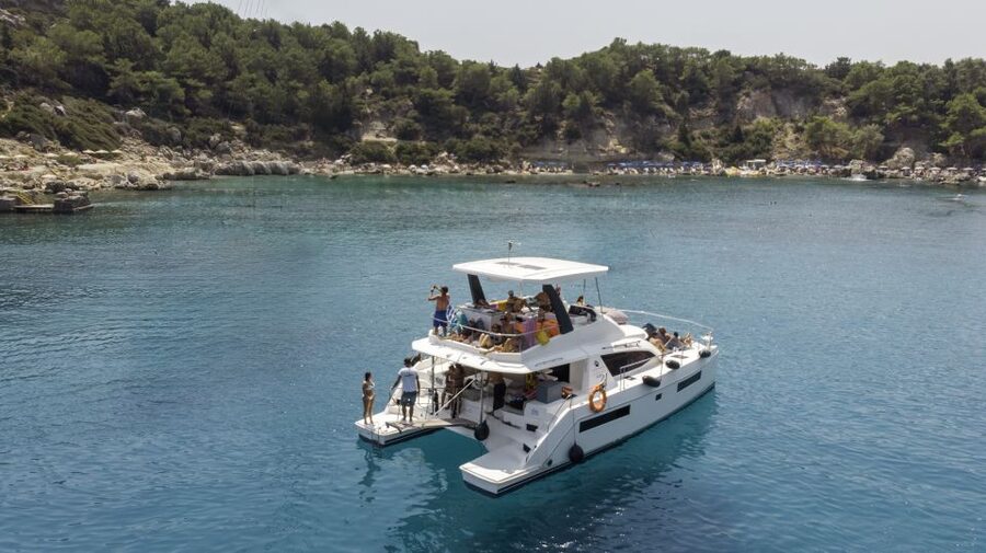 Rhodes: All-Inclusive Catamaran Cruise with Lunch and Drinks - Getting aboard from Mandraki Harbor, with minimal hassle