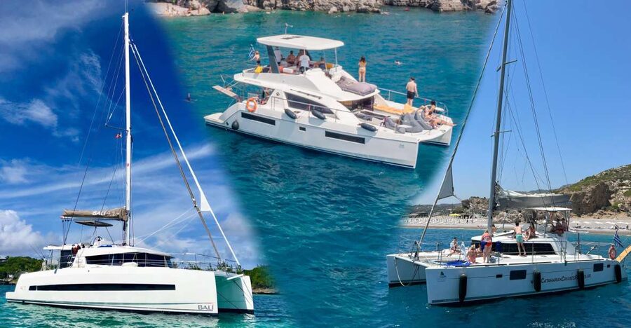 Rhodes: All-Inclusive Catamaran Cruise with Lunch and Drinks - Anthony Quinn Bay: views first, then bread-fish snorkeling