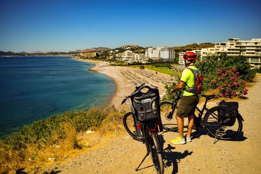 Rhodes: Anthony Quinn Bay E-Bike Tour with Snorkeling - Monte Smith: Panoramas and a Photo Stop That Actually Matters
