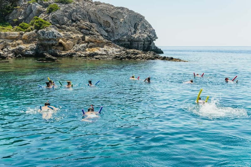 Rhodes: Anthony Quinn, Ladiko and Caves All-Inclusive Cruise - Stop 1: Anthony Quinn Bay’s Wow Factor (40 Minutes to Swim or Snorkel)
