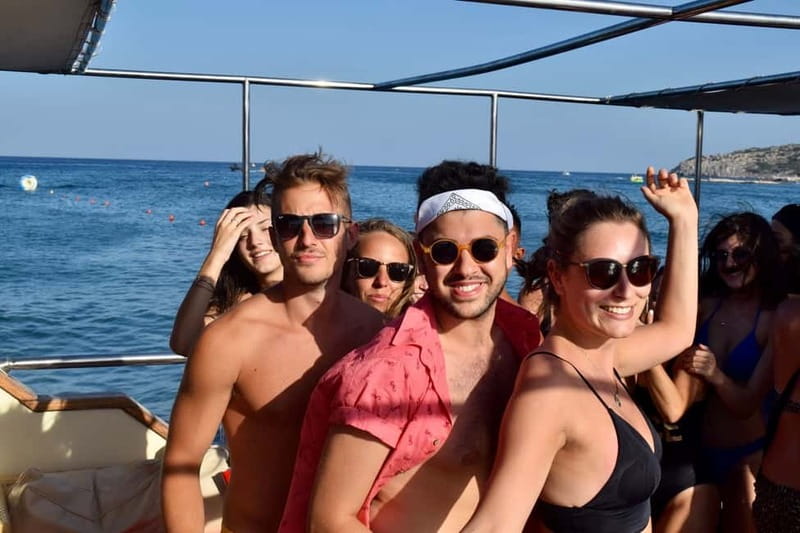 Rhodes: Boat Party Cruise with Live DJ - Afandou Bay and the Traganou Caves: Swimming With an Option to Explore