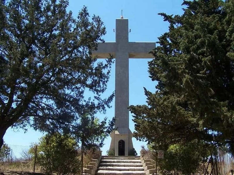 Rhodes: Butterfly Valley and Filerimos Hill Bus Trip - Golgotha road and the 18-meter Italian cross: the big photo moment