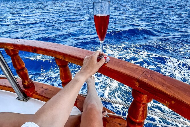 Rhodes Day Cruise (with lunch & unlimited drinks) 5,5 Hours - Onboard Life: Drinks, WiFi, Shower, and the Crew Who Make It Flow