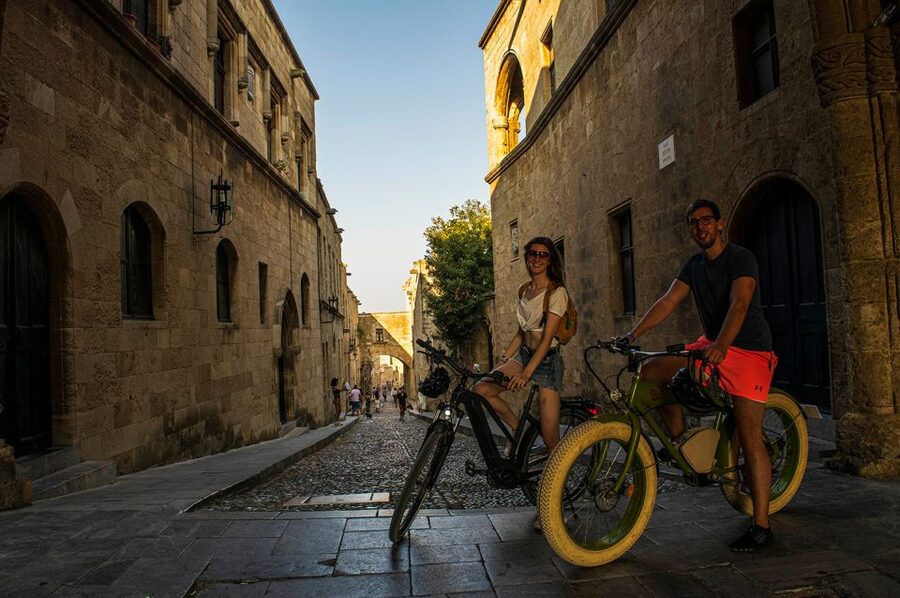 Rhodes: E-bike Highlights Sunset or Morning Photo Tour - The walls, gates, and moat crossings you’ll actually remember