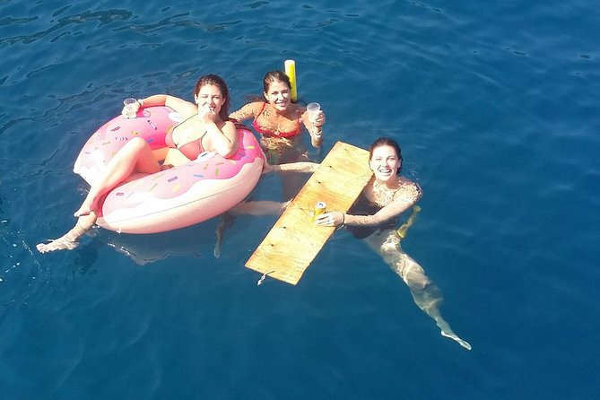 Rhodes Exclusive Swim Cruise Cocktail Open bar & Gourmet Buffet - Sailing Out Past Rhodes Old Town and the Colossus Footprint