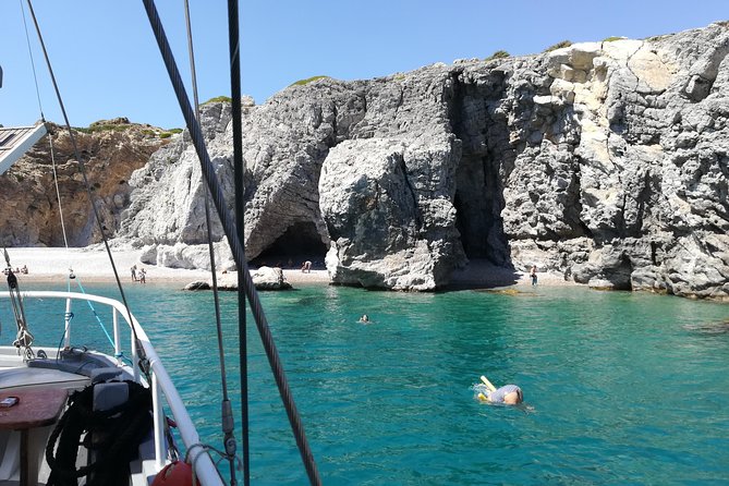 Rhodes Exclusive Swim Cruise Cocktail Open bar & Gourmet Buffet - Stop 2: Afandou Beach, Caves, and Lunch on the Boat