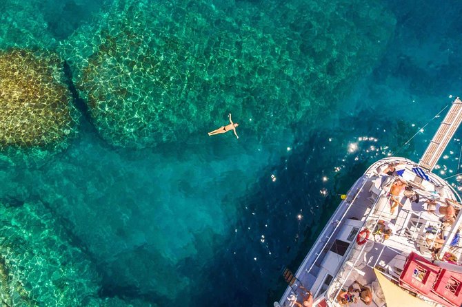 Rhodes Exclusive Swim Cruise Cocktail Open bar & Gourmet Buffet - Stop 3: Anthony Quinn Bay for Snorkel Gear and Deep Water Fun