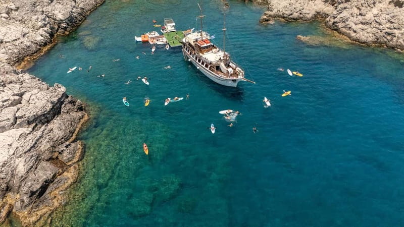 Rhodes: Gulet Trip with Food, Drinks, SUP, Kayak & Swimming - Lunch, Wine, and the Real Value of This Price
