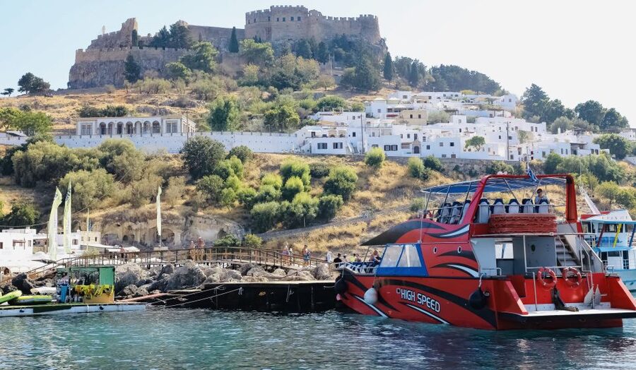 Rhodes: High Speed Boat Trip to Lindos - Getting up to the Acropolis: walk it or take the donkey