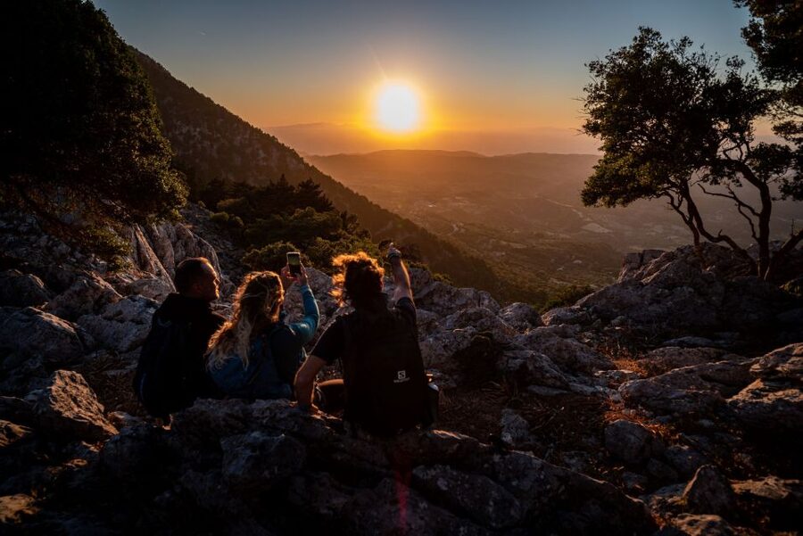 Rhodes: Profitis Ilias Guided Sunset Hike - Salakos Village to the First Scenic Stops: Setting the Scene