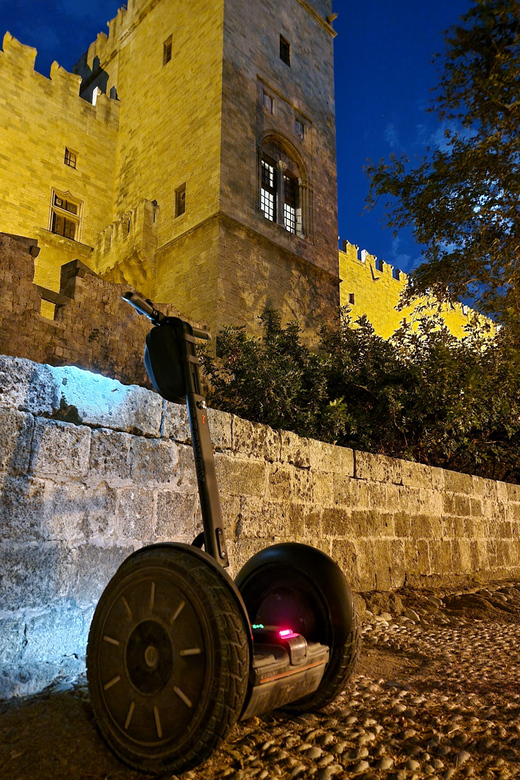 Rhodes: Rhodes by night Segway route - Getting ready: induction, helmets, and picking 2 wheels or 4 wheels