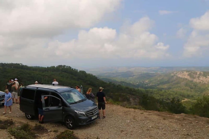 Rhodes: Safari with our driver - North - Pick ups East Coast - Mountain Roads Toward Profitis Ilias: Views Without the Extra Baggage