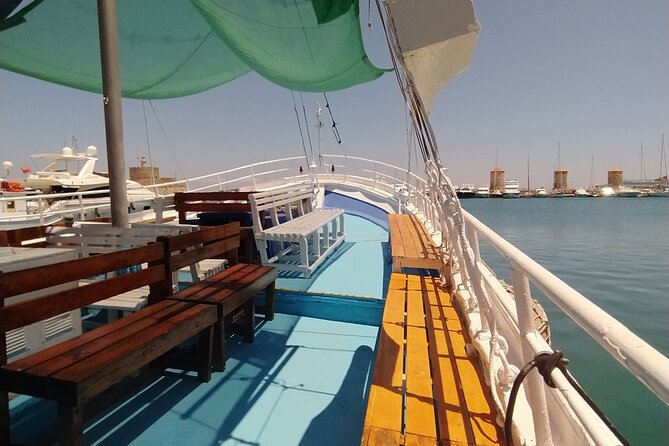 Rhodes sea cruises (6 hours pleasure cruise) - Boat comfort, shade, and the “real life” toilet note