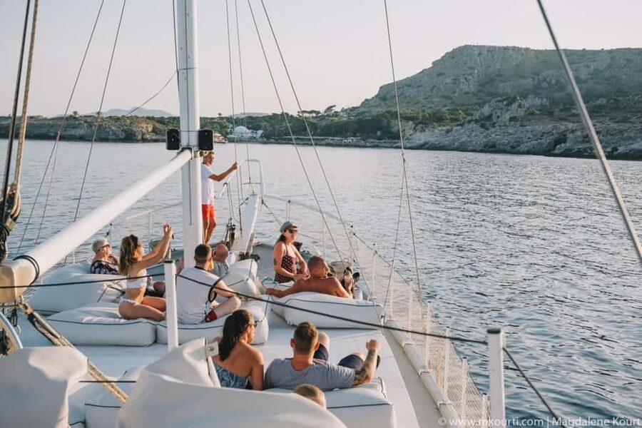 Rhodes: Sunset Cruise w/ Gourmet Buffet, Drinks & Live Music - The Sunset Moment: How the Captain Chooses the Best Seat