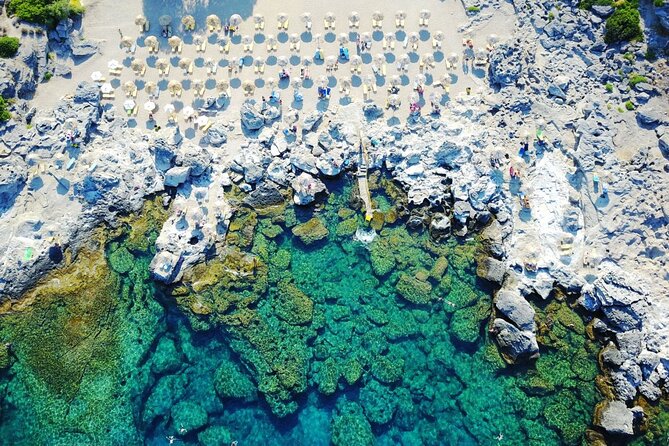 Rhodes to Anthony Quinn Bay E-Bike & Snorkelling Tour - Kallithea Springs snorkeling: clear water and a complete setup