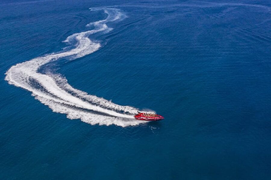 Rhodes Town: Adrenaline Jet Boat Adventure - Mandraki Harbour segment: acceleration with city-harbor energy