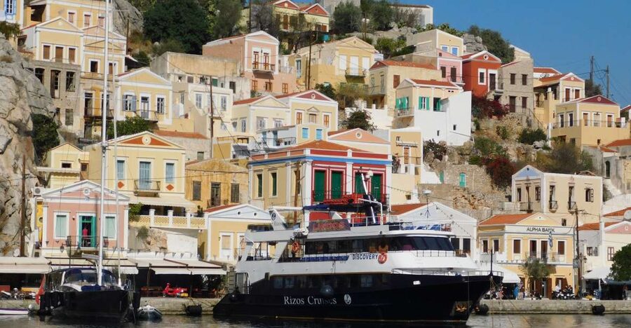 Rhodes Town: Boat Trip to Symi Island and St Marina Bay - The Saint Marina Bay swim stop: 30 minutes in the best possible setting