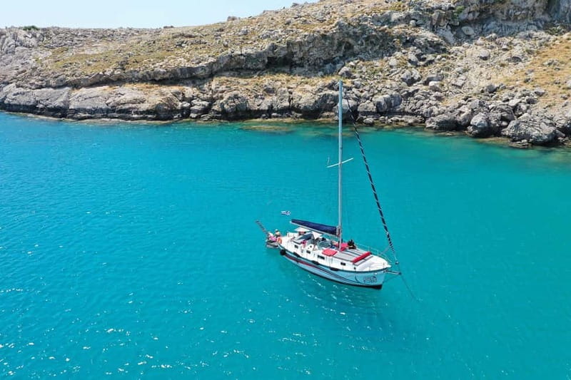 Sailing tour around Lindos with food and drinks - How This Lindos Sailing Trip Works on the Water