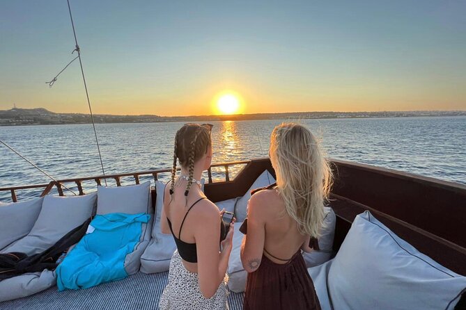 Sunset Cruise with Greek BBQ & Unlimited Aperol Spritz, Beer Wine - Greek BBQ onboard: what to expect when it’s served during the swim stop