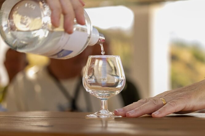 Traditional Greek COOKING class and Wine Tasting in Rhodes - Distillery stop: the grape distillate tasting finish